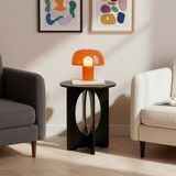 en.casa Bijzettafel Podeldsvin 49x40 cm zwart