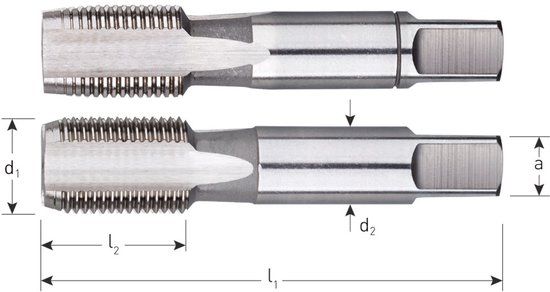 Rotec Combipower BV HSS Handtappenset BSP G 1/8-28 - 3100125