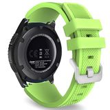 MoKo Armband compatibel met Samsung Galaxy Watch 3 45 mm/Galaxy Watch 46 mm/Gear S3 Frontier/Classic/Huawei Watch GT2 Pro/GT/GT2 46 mm/Ticwatch Pro 3, 22 mm siliconen vervangende sportarmband, groen