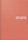 BRUNNEN Boekkalender model 795 (2025), 1 pagina = 1 dag, A5, 352 pagina's, Balacron-omslag, koraal