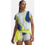 Under Armour Velociti Pro Print Dames Hardloopshirt - Blauw, Veelkleurig, Maat S