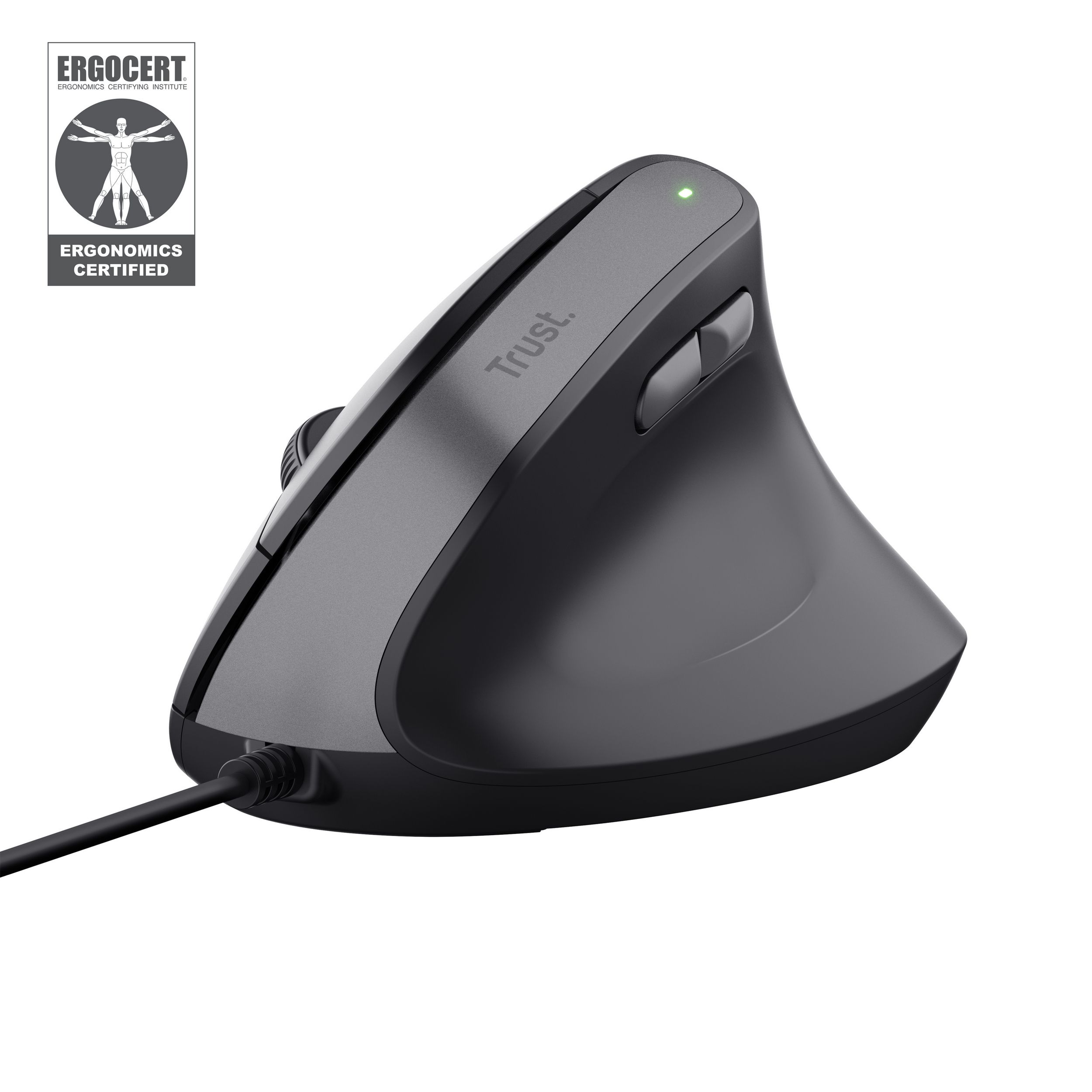 Trust Bayo II Ergonomische Muis - USB - 2400 DPI - Zwart