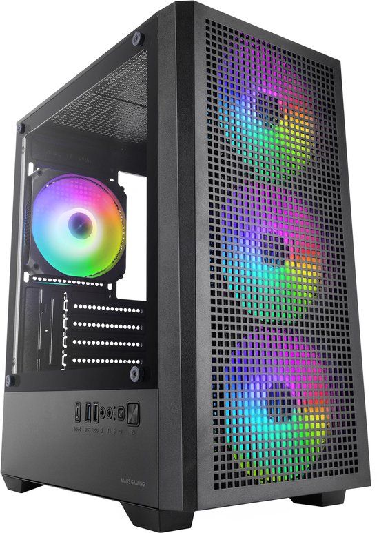 Mars Gaming MCQUANTUM computerbehuizing Midi Tower Zwart
