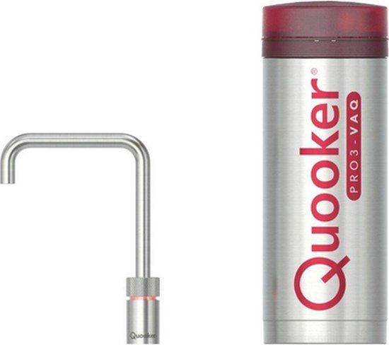 Quooker Nordic Square kokendwaterkraan - PRO3 reservoir - RVS