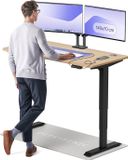 Desktronic HomePro Zit-sta Bureau Elektrisch In Hoogte Verstelbaar, 140x70 cm Bamboo/Zwart
