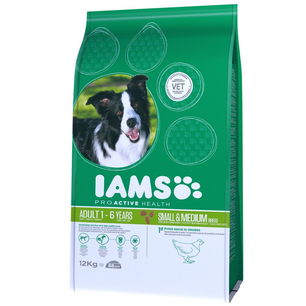 Iams Dog Adult Small/Medium Kip 12 kg 1 - 7 Jaar