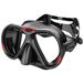SEAC Iena-S Duikmasker van siliconen, dubbele lens, 3 mm gehard glas, snelle instelling, zwart/rood