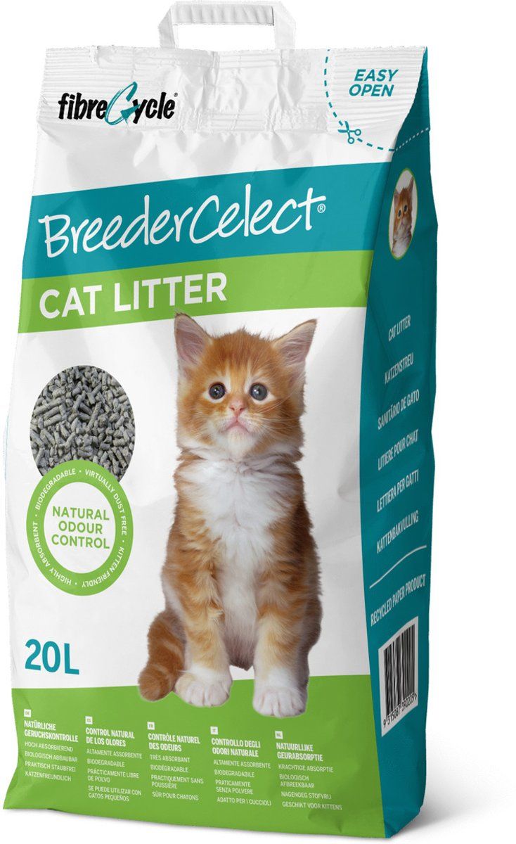 Breedercelect Breeder Celect Kattenbakvulling 100% Gerecycled - 20 l