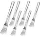 Unyqoos® Set de six fourchettes de table modernes en acier inoxydable