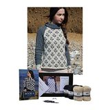 Designette Kit Gebroken Sneeuwvlokken 100 Procent Indigo/Witte Wol X Kleine No-s-1116 Inclusief Garen Boekje Folder Swarovski Kralen Plus Een Label Breien Patroon Niveau 3 (tussentijd)
