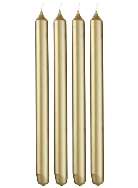 HEMA Huishoudkaarsen - 29 Cm - Goud - 4 Stuks