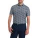 FootJoy Polo imprimé palmier caché Lisle, marine/blanc