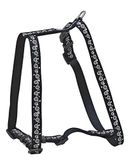 Chapuis Verstelbare Nylon Riem Hondentuig Bloemmaat 70-90 cm Breedte 25 mm Zwart Maat: XL