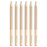 FABER-CASTELL Potloodset Jumbo Grip Natur, 6 stuks, HB