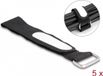 DeLOCK Zelfklevende bruid met Lasso Y GRIFO DE ETIQUETA LA 203 X AN 20 MM NEGRO 5 PIEZAS