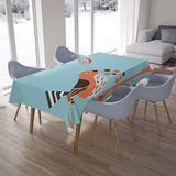 Bonamaison Tafelkleed, Anti-Mold, Sneldrogend, Waterdicht, 100% Polyester Tafellaken, 140cm x 200cm - Ontworpen en Vervaardigd in Turkije