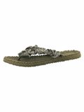 Ilse Jacobsen Hornbæk Cheerful06 Teenslipper Vrouwen Kaki Rubber/Textiel/Synthetisch