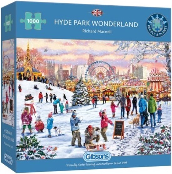 Gibsons Hyde Park Winter Wonderland Puzzel (1000 stukjes)