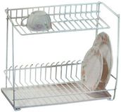 Metaltex Afdruiprek met 2 niveaus - wit - Metaal/Plastic