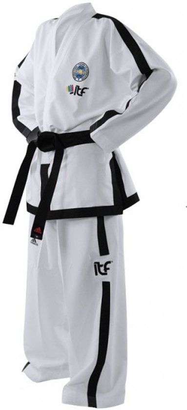 Adidas Taekwondopak Instructor Champion ITF Unisex Wit Maat 200
