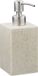Merkloos Relaxdays Zeeppompje - 300 ml - Vierkant - Navulbaar - Polyresin - RVS - Zand