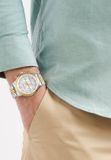 Nautica Nct Blueocean Quartz Analoog Horloge Tweekleurig Roestvrij Staal 45 mm NAPBOF408