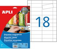 APLI 10388 Magnetische witte etiketten 80,0 x 28,0 mm 5 vellen