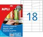 APLI 10388 Magnetische witte etiketten 80,0 x 28,0 mm 5 vellen