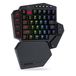 Redragon K585 DITI Draadloos mechanisch toetsenbord met één hand, 42 toetsen, 2,4 GHz RGB 40% gaming-toetsenbord met 7 geïntegreerde macrotoetsen, afneembare polssteun, 3000 mAh batterij (blauwe schakelaar)