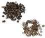 Set van 100 oogjes, bronskleurig messing, 4/5/6 mm, voor knutselwerk