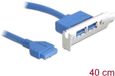 DeLOCK USB 3.0 19-pin - 2 x USB 3.0-A - 0,4 m - Blauw