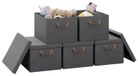 Boîtes de rangement, set de 5, pliable, avec couvercle, gris, 43x26x33 cm