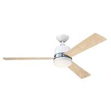Westinghouse Lighting Westinghouse Tristan - Plafondventilator met verlichting - 132 cm - Wit/Nikkel