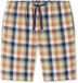 SCHIESSER Heren Pyjamabroek Kort Beige Geruit Katoen Maat 56