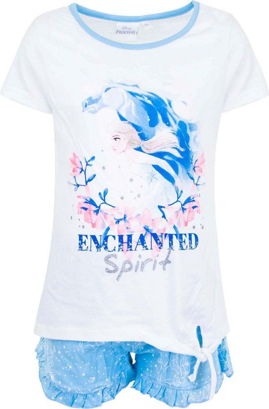 Disney Frozen pyjama - wit - lichtblauw - maat 104 / 4 jaar