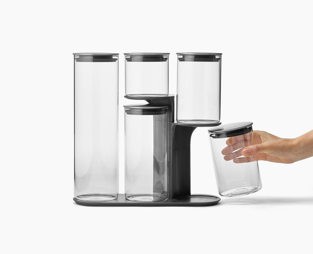 Joseph Joseph Podium Universele set bewaarbussen - 5,4 l - Glas, Silicone, Roestvrijstaal