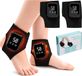 Appareil de massage des pieds 3-en-1, 2 pièces, massage des pieds sans fil, massage électrique avec 3 modes de vibration et 3 niveaux de chaleur