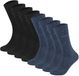 Camano Sokken Set van 8 Zwart/Blauw Maat 39-42