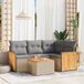 Maison Exclusive - Ensemble de meubles de jardin 5 pièces avec canapé et coussins, beige, en polyrotin