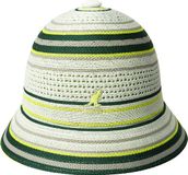 Kangol Bob Clubhouse Stripe Casual Bucket Hat Unisex Volwassenen Polyester Wit/Masters Green S