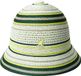 Kangol Bob Clubhouse Stripe Casual Bucket Hat Unisex Volwassenen Polyester Wit/Masters Green S