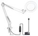 Lampe loupe LED avec pince, grossissement 10x, 72 LED, 3 modes de couleur, blanc