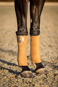 Showtime Lake View Fleece Horse Bandage Set - Tabacco - One Size