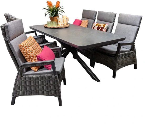 Buitengewoon Boet Paruguay Odhill Diningset AntracietGrijs