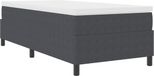 vidaXL Boxspringbed Donkergrijs en Wit 90 x 200 cm Corduroy stof