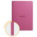 RHODIA 116461C - Soepel Notitieboek met Textielstiksel Lila - A5 14,8 x 21 cm - Dot Stippen - 64 pagina's - Clairefontaine Ivoor Papier 90 g/m² - Omslag in Imitatieleer - Collectie Rhodiarama