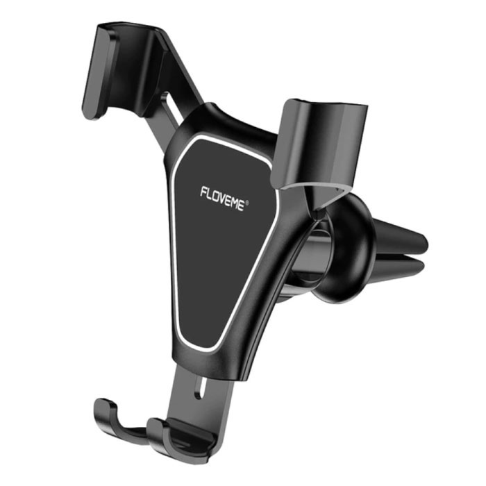 Floveme Universele Telefoonhouder Auto met Luchtrooster Clip - Dashboard Smartphone Holder Zwart