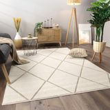 Paco Home Vloerkleed Woonkamer Laagpolig Boho Patroon Scandinavisch 160x220 cm