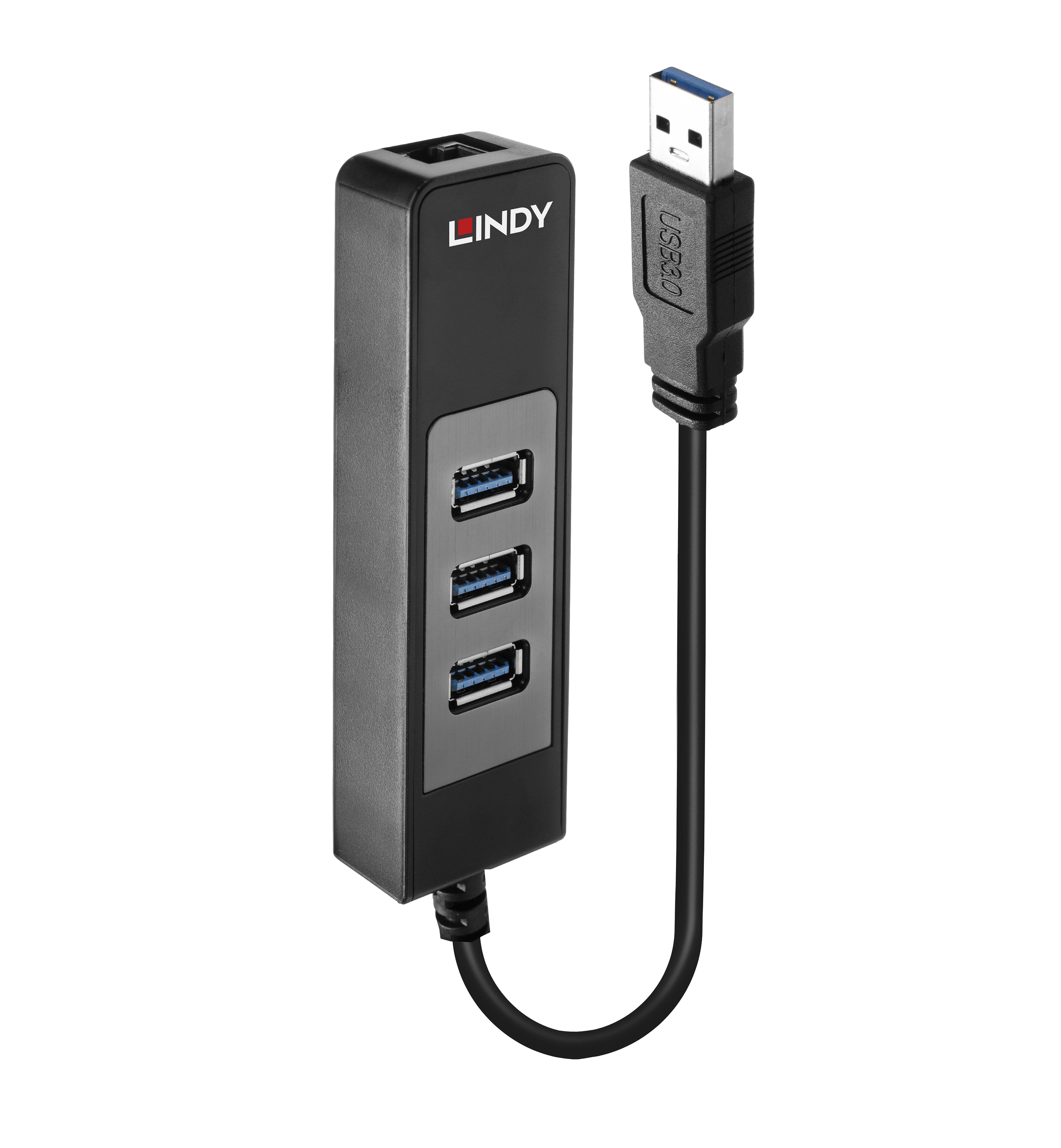 Lindy USB to Ethernet Adapter - 1.8m - Black