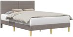 vidaXL Bedframe met hoofdeinde, taupe, 160 x 200 cm, stof